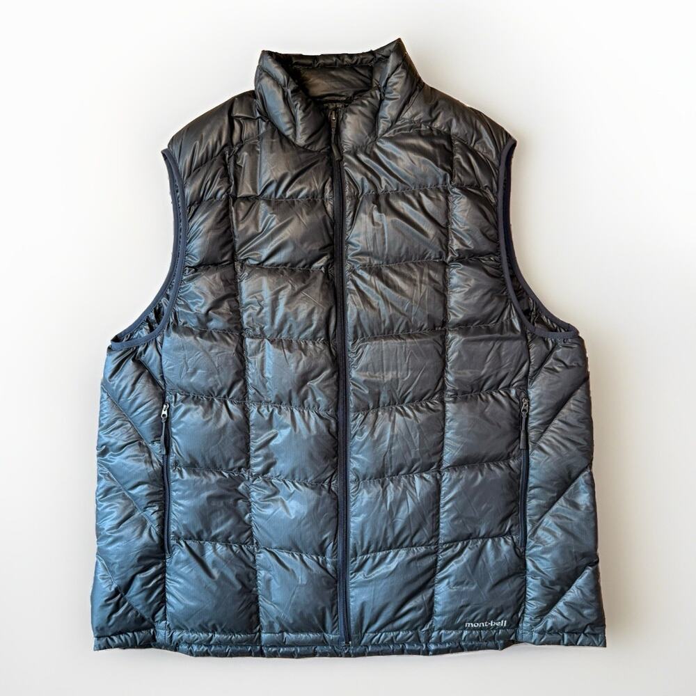 Montbell Ultra Light Down Vest XL Dark Gray Insulated Puffer Outerwear